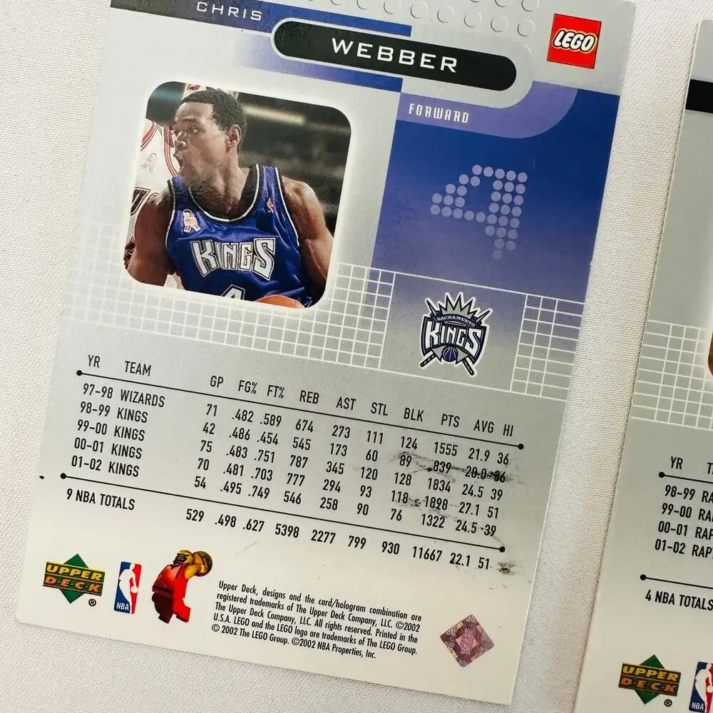 Vintage 2002 Lego Sports Upper Deck Bundle of 9 Basketball Cards